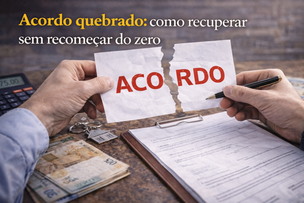 acordo quebrado como recuperar