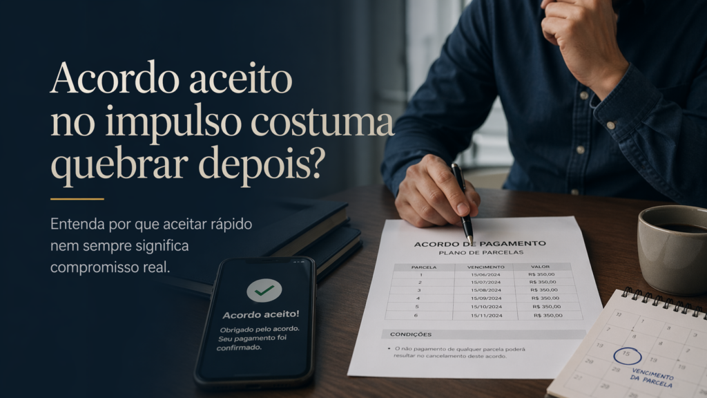 acordo aceito em impulso