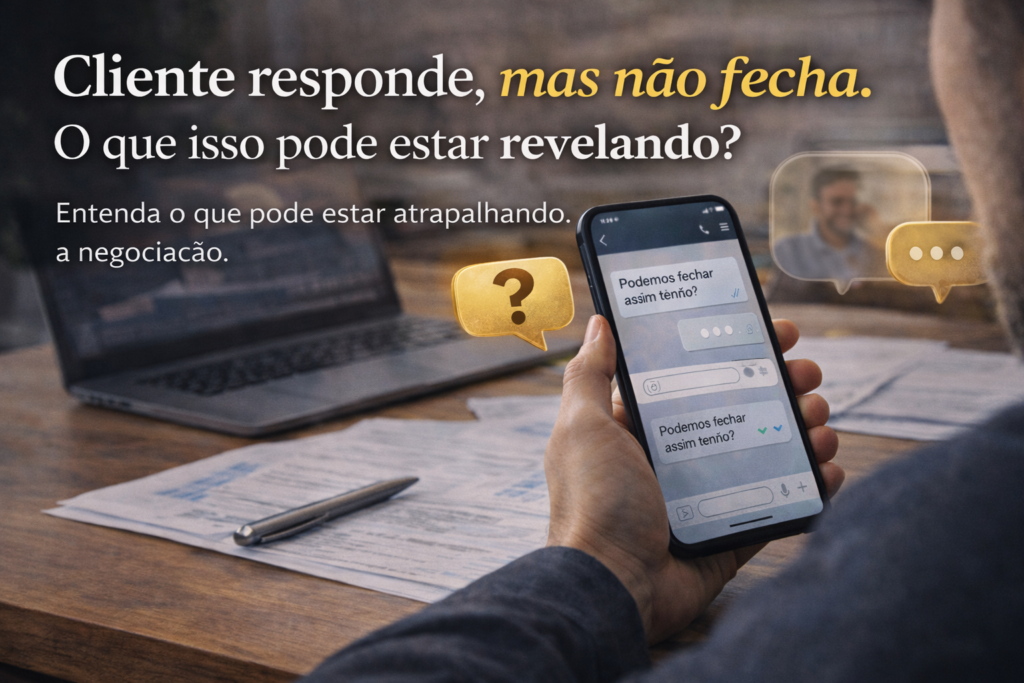 cliente responde mas não fecha o que isso revela