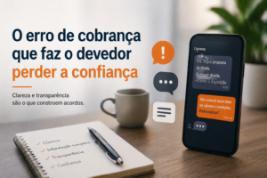 o erro de cobrança que faz o devedor perder a confiança