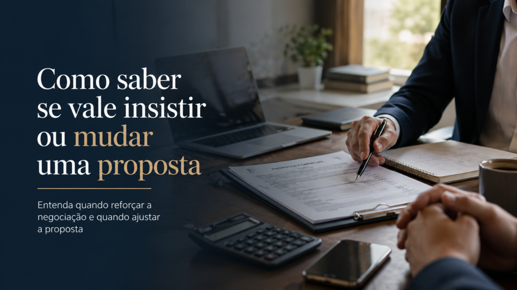 vale insistir ou mudar uma proposta