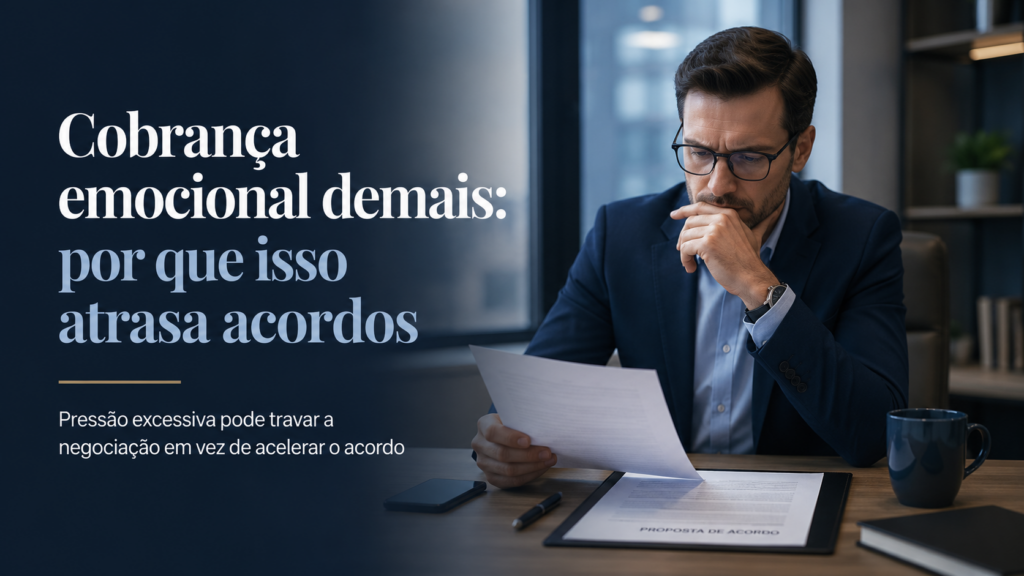 cobrança emocional por que isso atrasa acordos